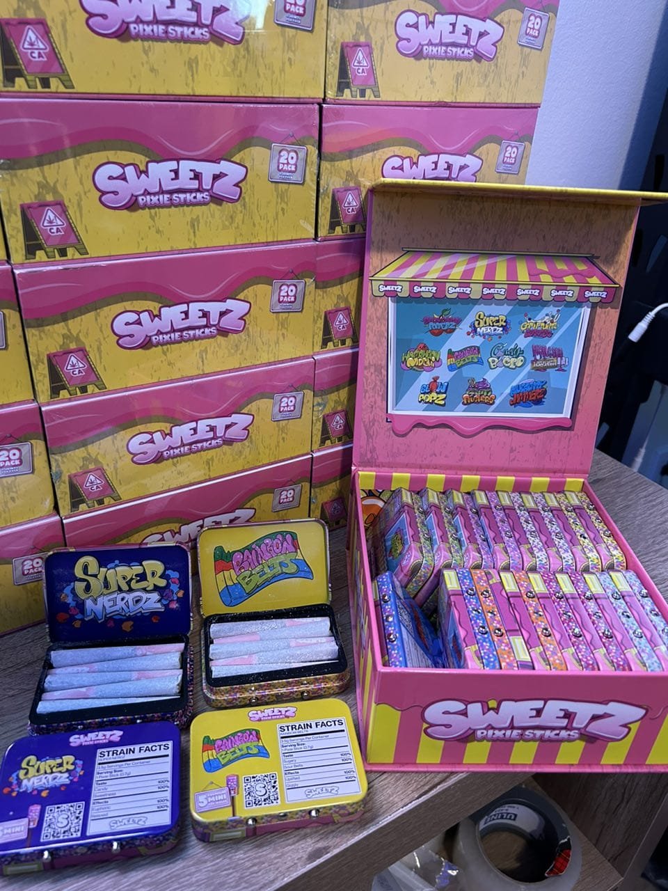 SWEETZ PIXIE STIX PREROLLS 5pk diamond infused .7g Prerolls