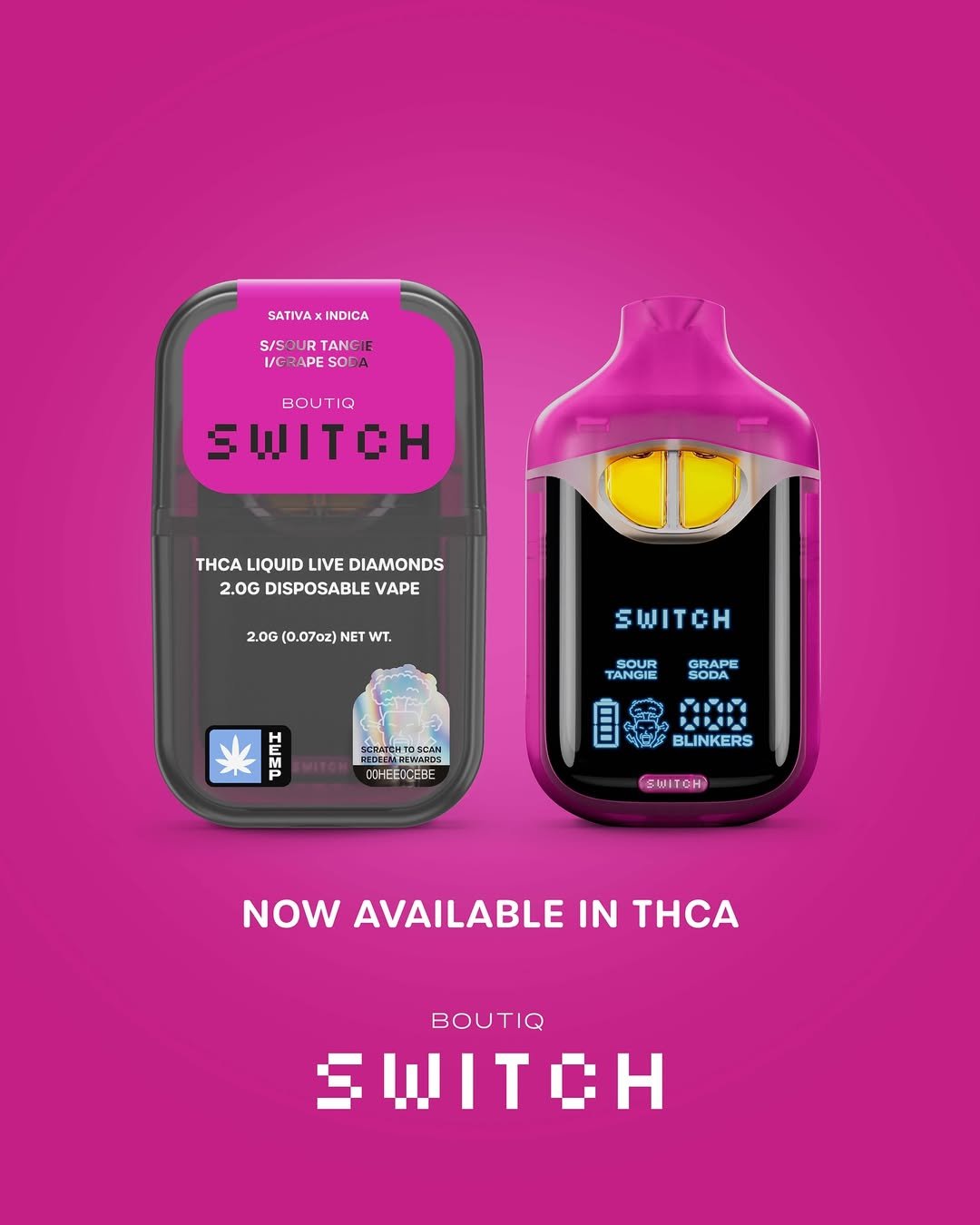 Boutiq switch 2g disposable v4 dual tank